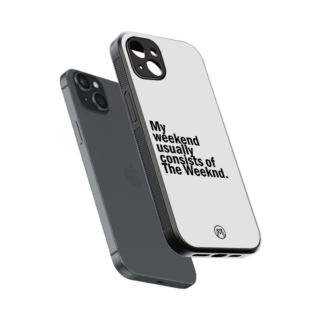 weeknd mood back phone cover | glass case for iphone 15 plus