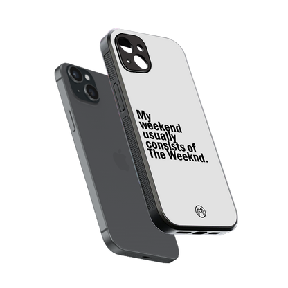 weeknd mood back phone cover | glass case for iphone 15 plus
