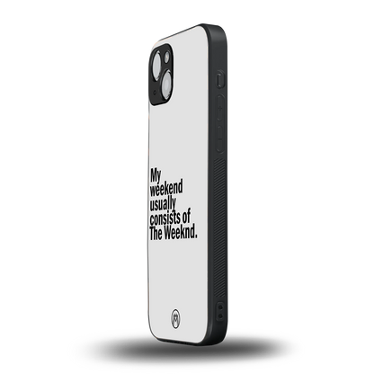 weeknd mood back phone cover | glass case for iphone 15 plus