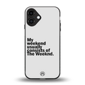 weeknd mood back phone cover | glass case for iphone 16 plus
