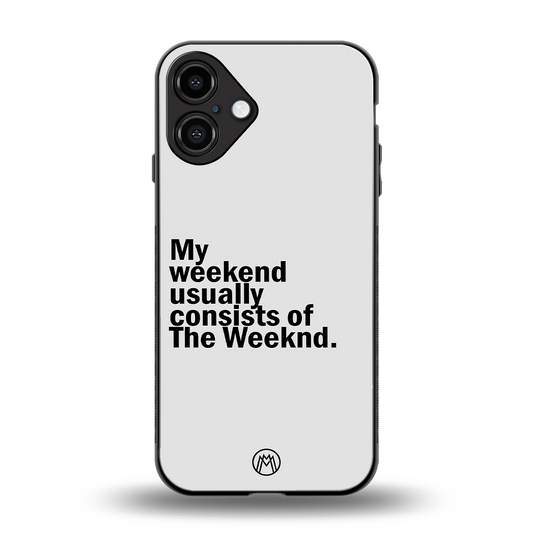 weeknd mood back phone cover | glass case for iphone 16 plus