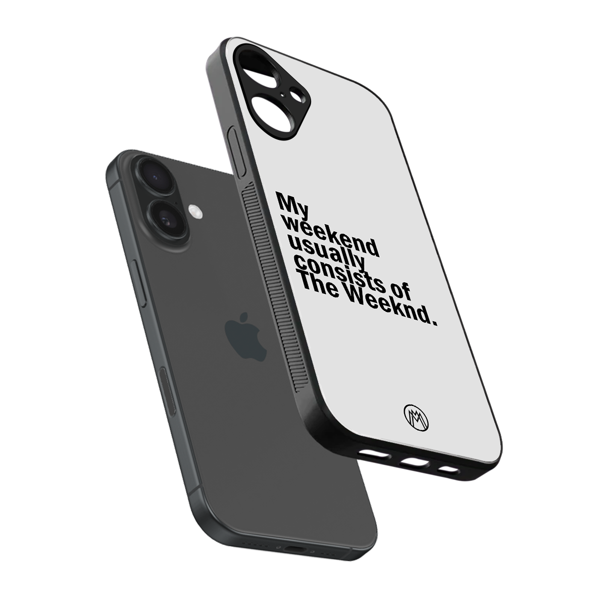 weeknd mood back phone cover | glass case for iphone 16 plus