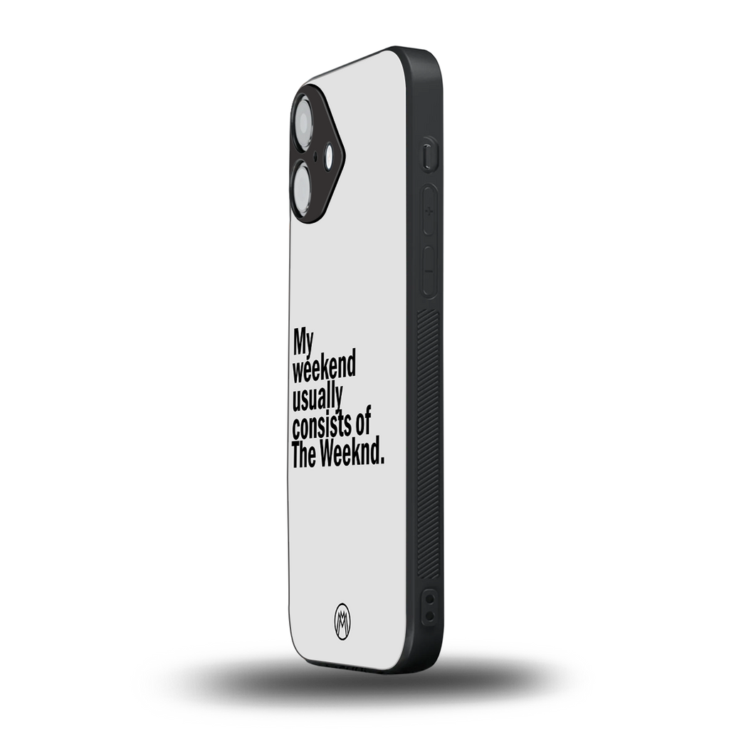 weeknd mood back phone cover | glass case for iphone 16 plus