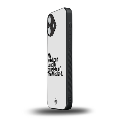 weeknd mood back phone cover | glass case for iphone 16 plus