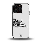 weeknd mood back phone cover | glass case for iphone 16 pro