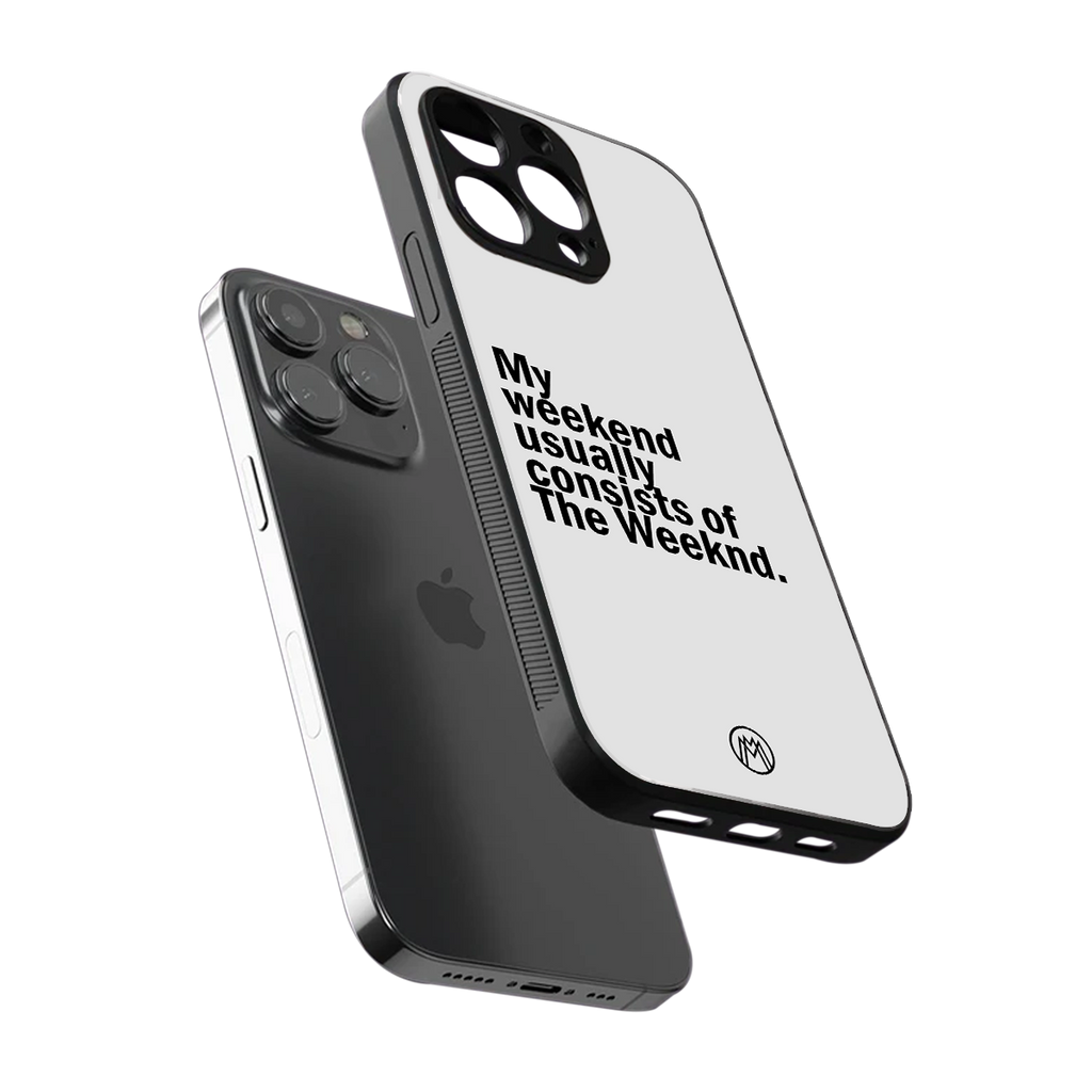 weeknd mood back phone cover | glass case for iphone 16 pro