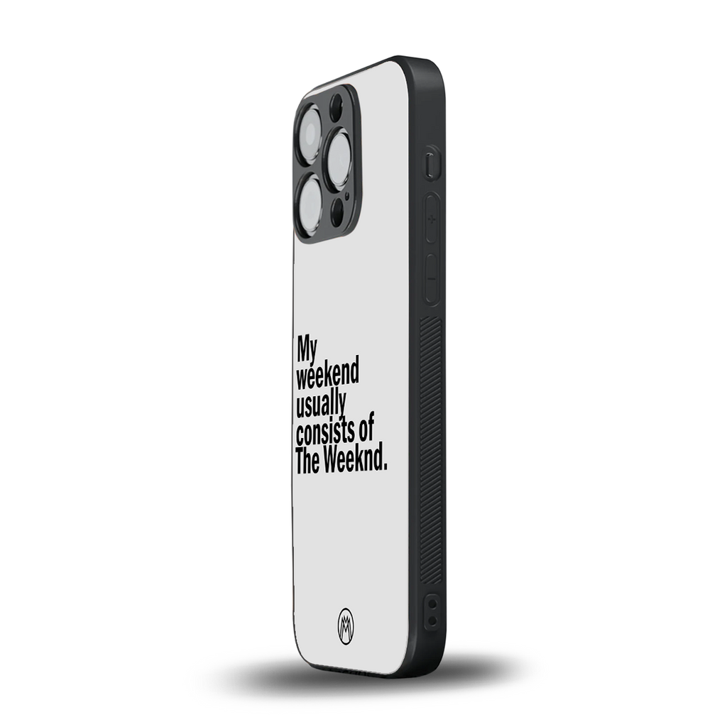 weeknd mood back phone cover | glass case for iphone 16 pro