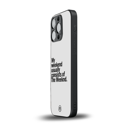 weeknd mood back phone cover | glass case for iphone 16 pro