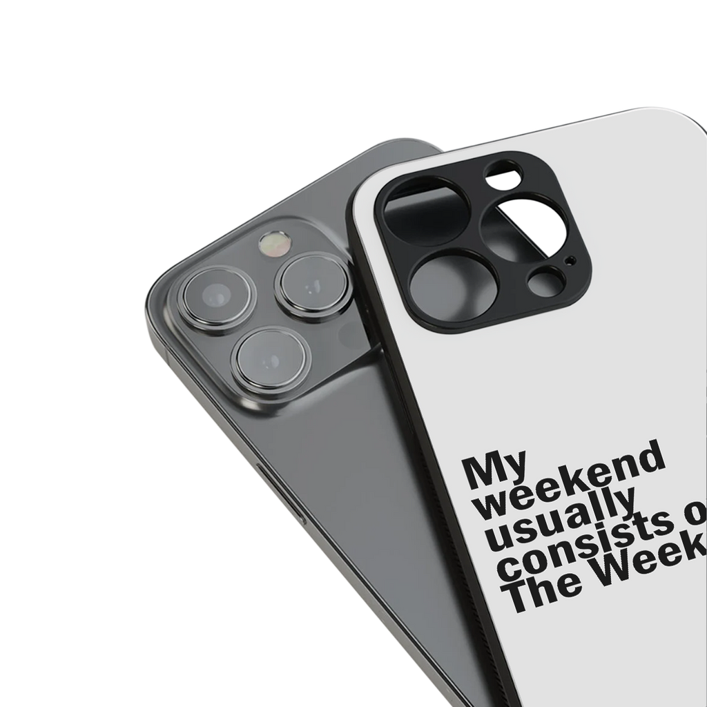 weeknd mood back phone cover | glass case for iphone 16 pro
