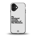 weeknd mood back phone cover | glass case for iphone 16