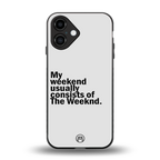 weeknd mood back phone cover | glass case for iphone 16
