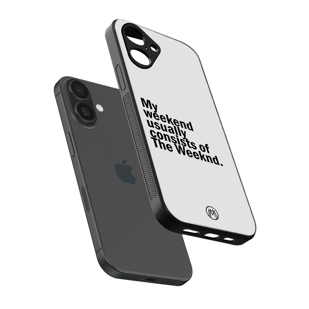 weeknd mood back phone cover | glass case for iphone 16
