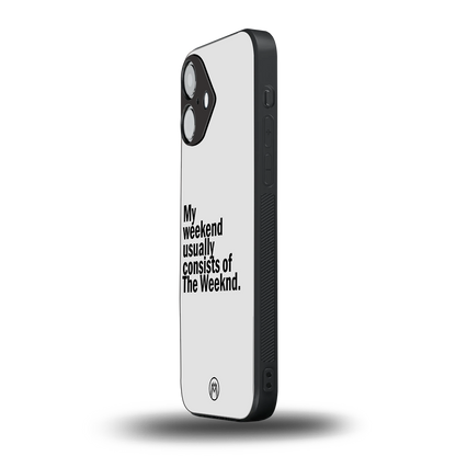 weeknd mood back phone cover | glass case for iphone 16