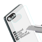 weeknd mood back phone cover | glass case for iphone 16e