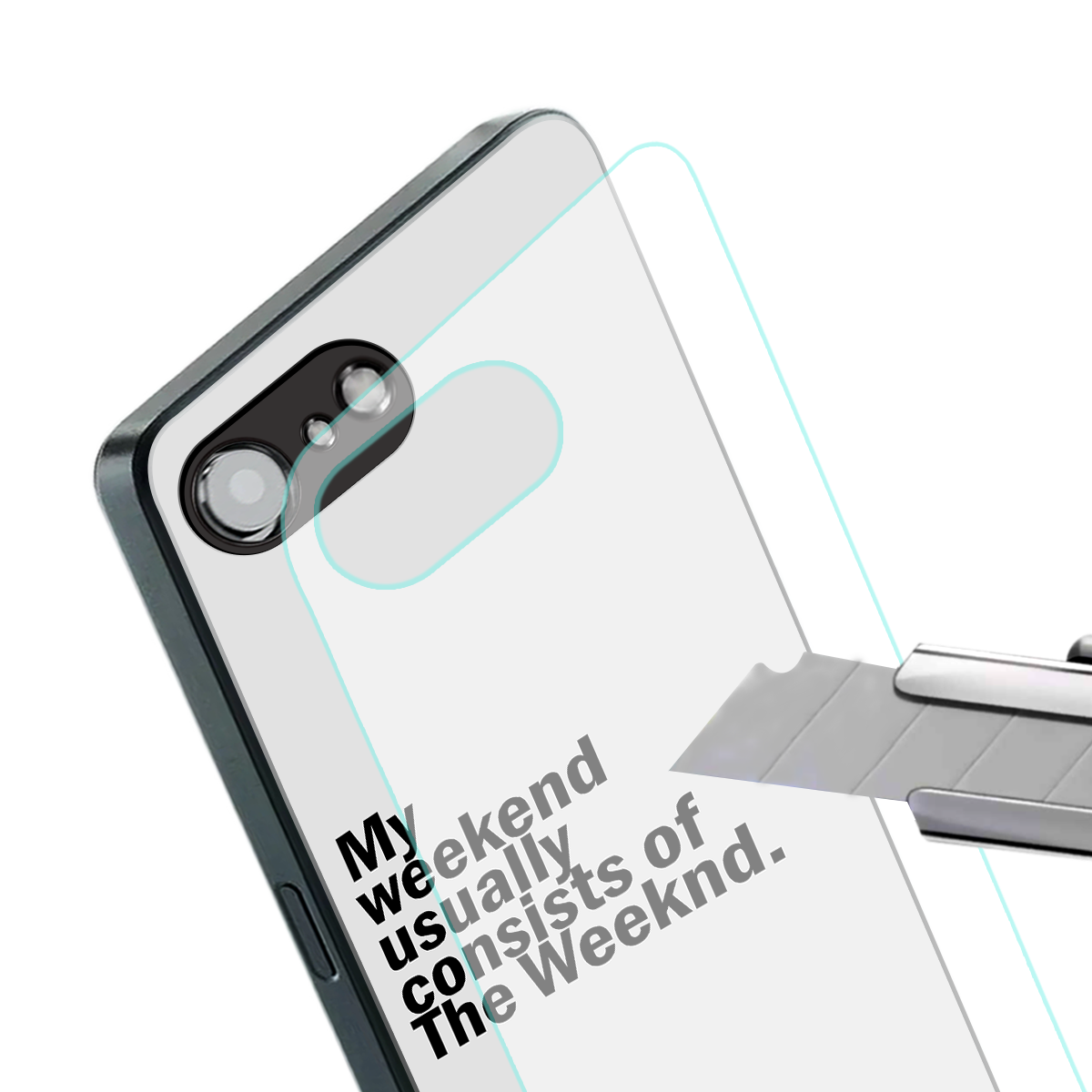 weeknd mood back phone cover | glass case for iphone 16e