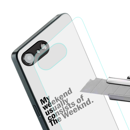 weeknd mood back phone cover | glass case for iphone 16e