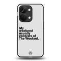 weeknd mood back phone cover | glass case for oneplus nord 3