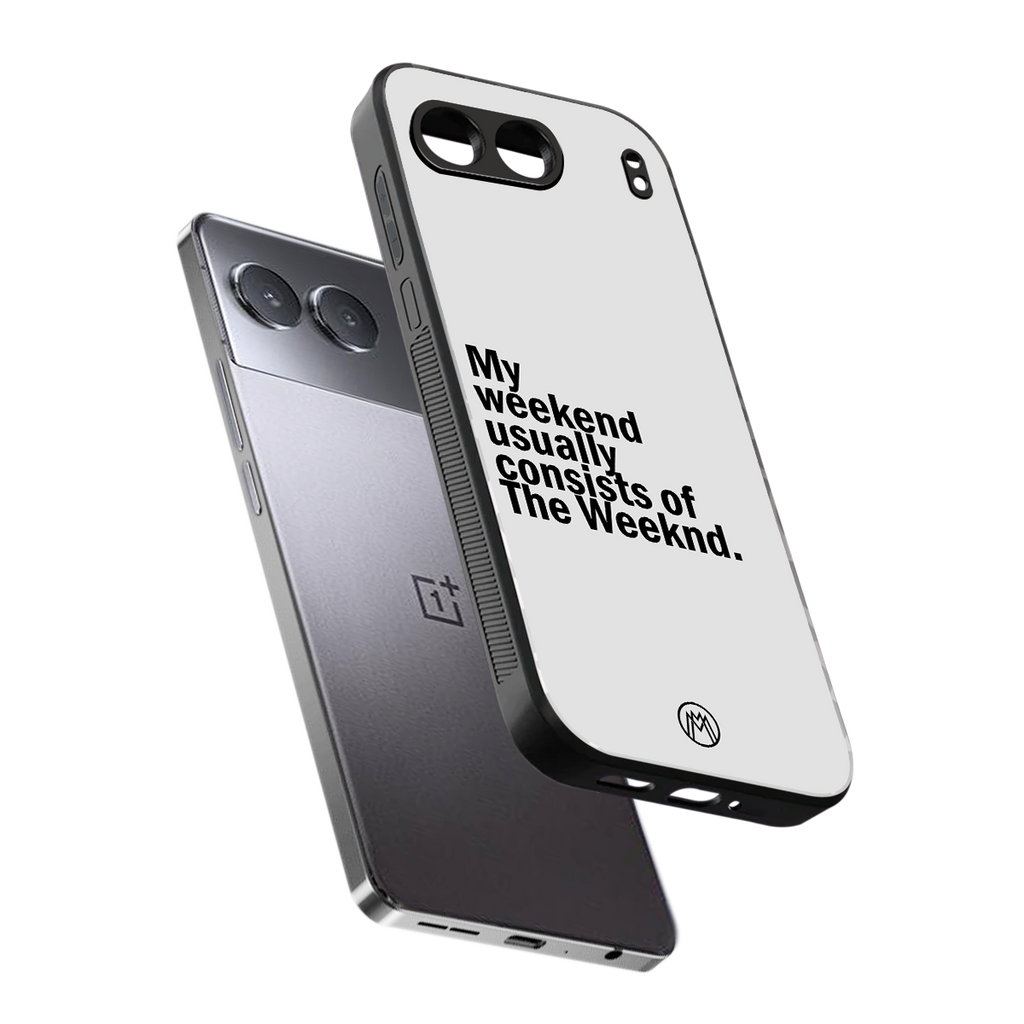 weeknd mood back phone cover | glass case for oneplus nord 4