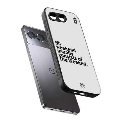 weeknd mood back phone cover | glass case for oneplus nord 4