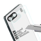 weeknd mood back phone cover | glass case for oneplus nord 4