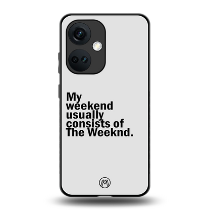 weeknd mood back phone cover | glass case for oneplus nord ce 3