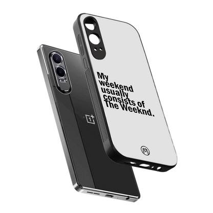 weeknd mood back phone cover | glass case for oneplus nord ce 4 lite