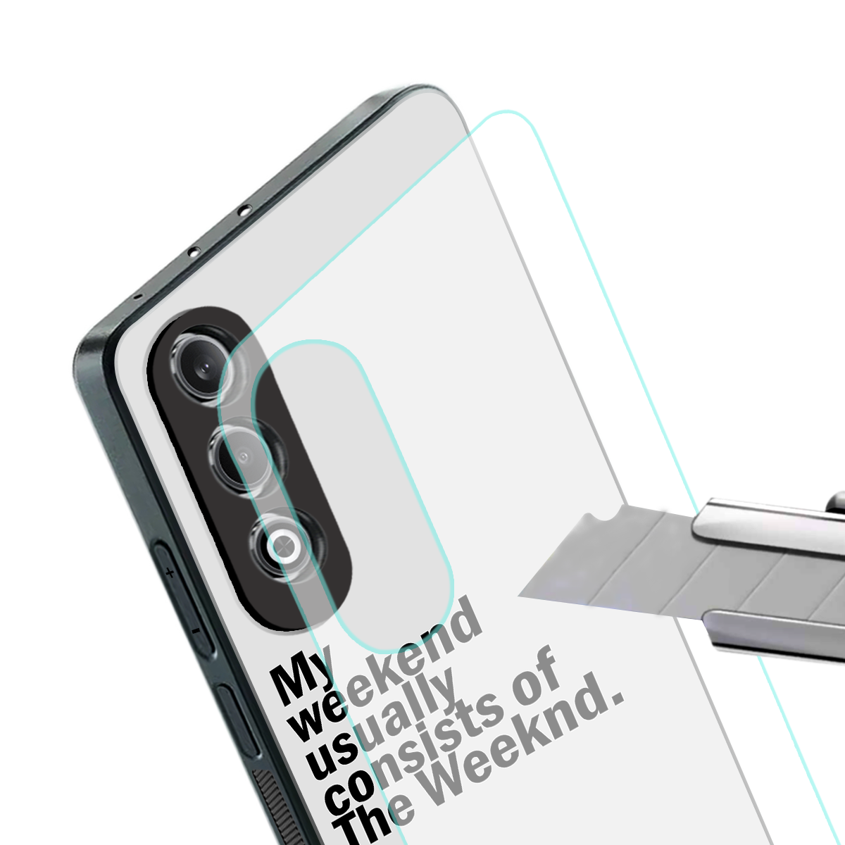 weeknd mood back phone cover | glass case for oneplus nord ce 4