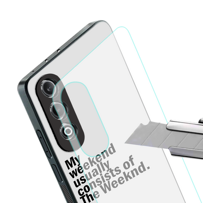 weeknd mood back phone cover | glass case for oneplus nord ce 4