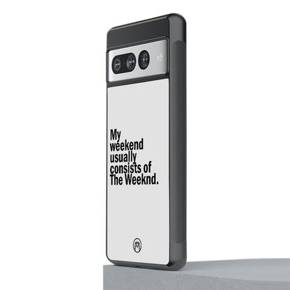 weeknd mood back phone cover | glass case for google pixel 7 pro