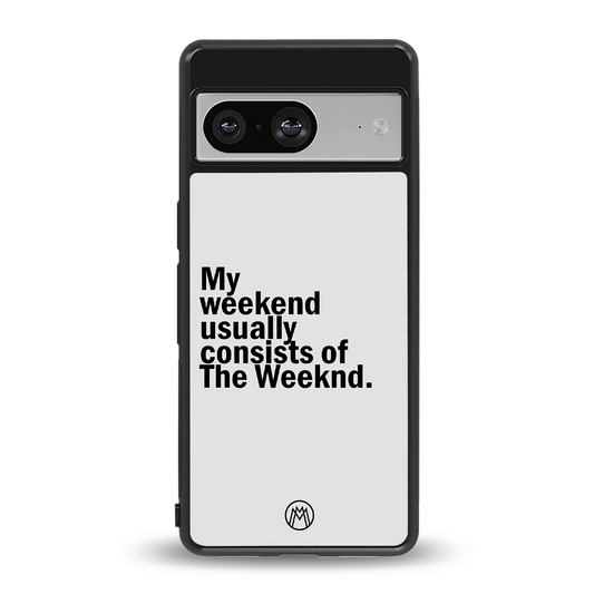 weeknd mood back phone cover | glass case for Google Pixel 8