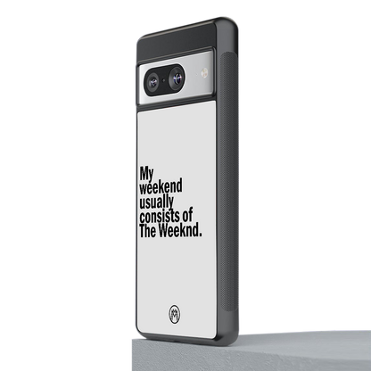 weeknd mood back phone cover | glass case for Google Pixel 8