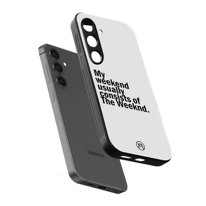 weeknd mood back phone cover | glass case for samsung galaxy s24 fe