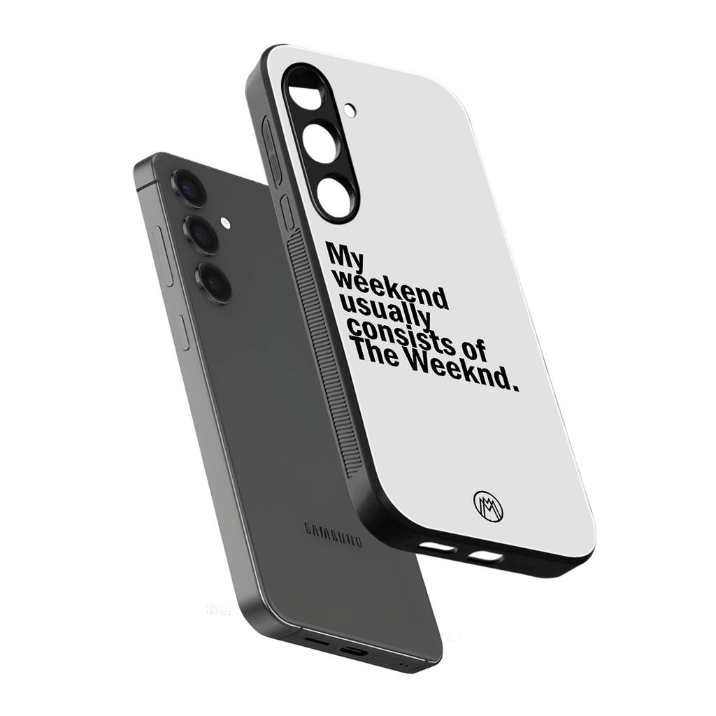 weeknd mood back phone cover | glass case for samsung galaxy s24 plus