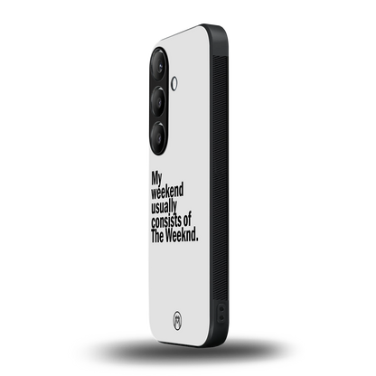 weeknd mood back phone cover | glass case for samsung galaxy s23
