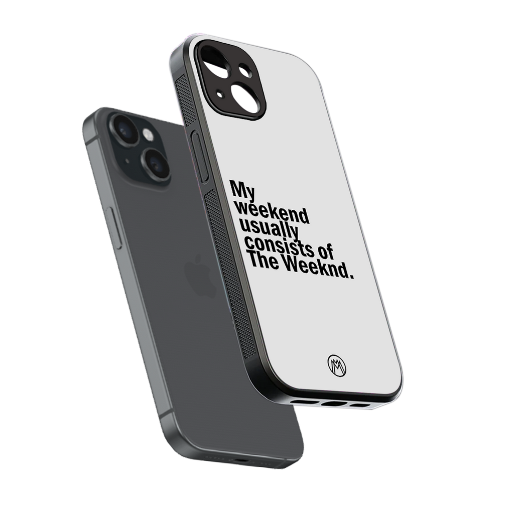 weeknd mood back phone cover | glass case for iphone 15