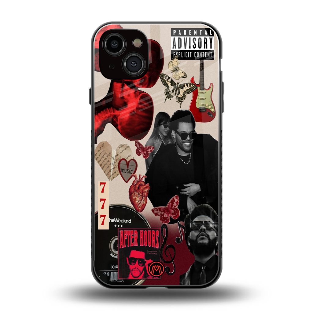 weeknd vibes back phone cover | glass case for iphone 15 plus
