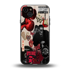 weeknd vibes back phone cover | glass case for iphone 15 plus