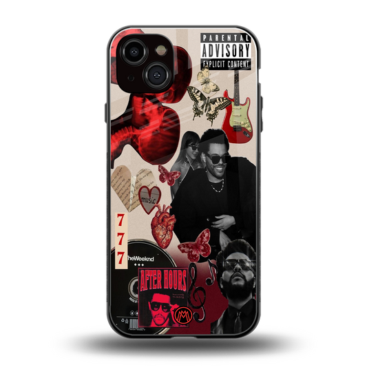 weeknd vibes back phone cover | glass case for iphone 15 plus