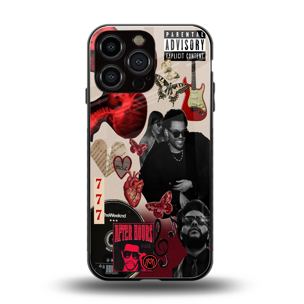weeknd vibes back phone cover | glass case for iphone 15 pro max
