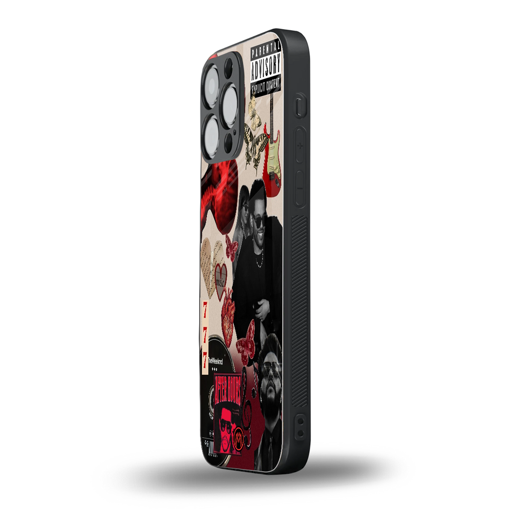weeknd vibes back phone cover | glass case for iphone 14 pro max