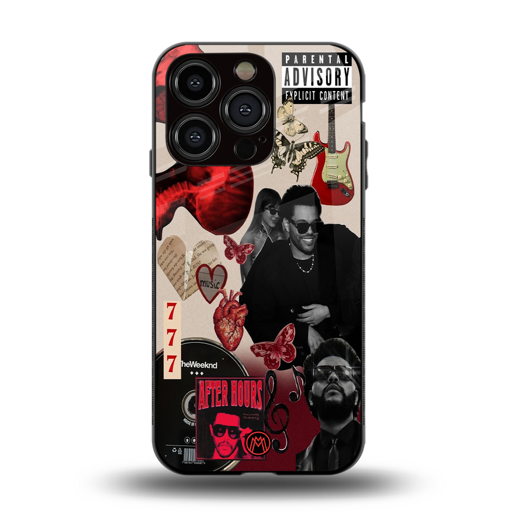 weeknd vibes back phone cover | glass case for iphone 15 pro
