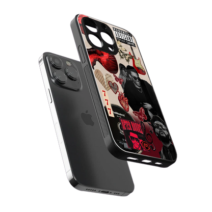 weeknd vibes back phone cover | glass case for iphone 15 pro