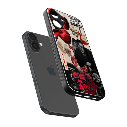 weeknd vibes back phone cover | glass case for iphone 16 plus