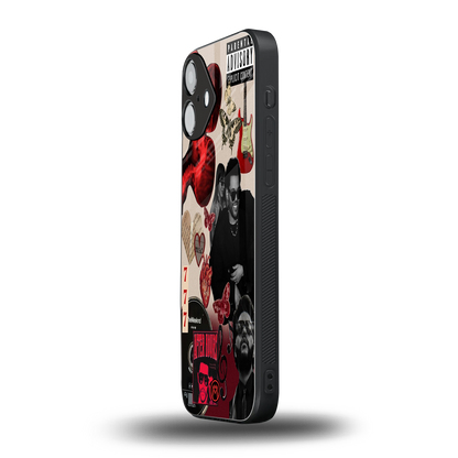 weeknd vibes back phone cover | glass case for iphone 16 plus