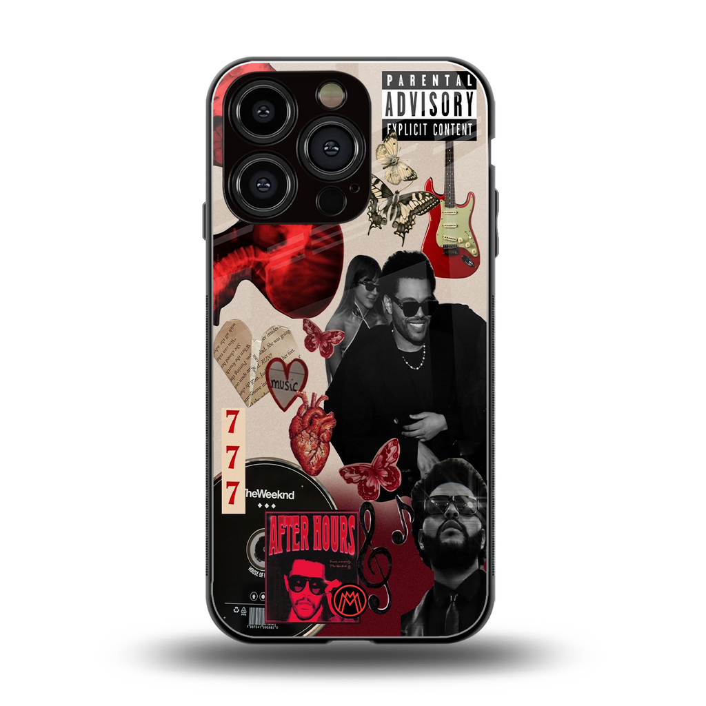 weeknd vibes back phone cover | glass case for iphone 16 pro