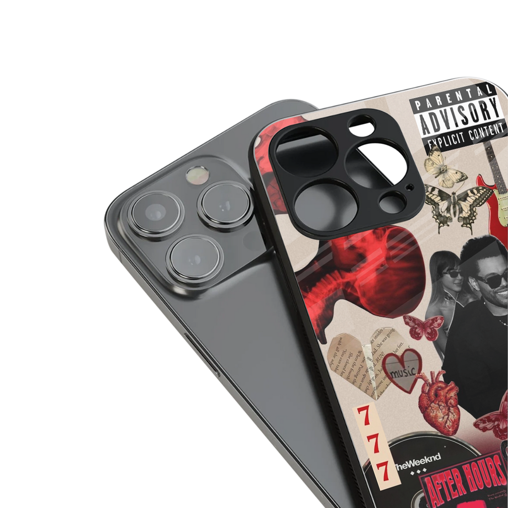weeknd vibes back phone cover | glass case for iphone 16 pro