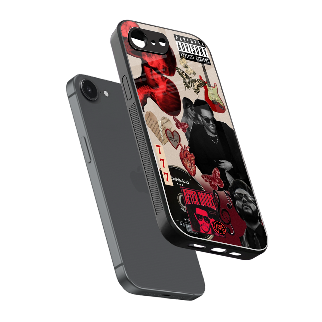 weeknd vibes back phone cover | glass case for iphone 16e