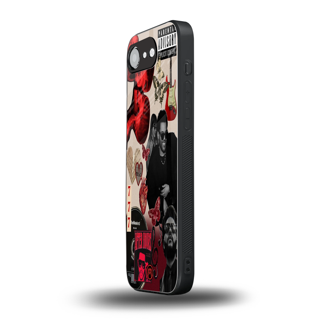 weeknd vibes back phone cover | glass case for iphone 16e