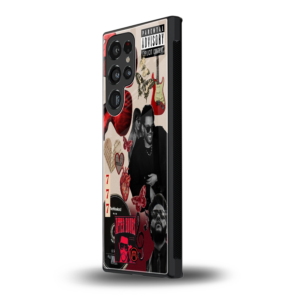 weeknd vibes back phone cover | glass case for samsung galaxy s23 ultra