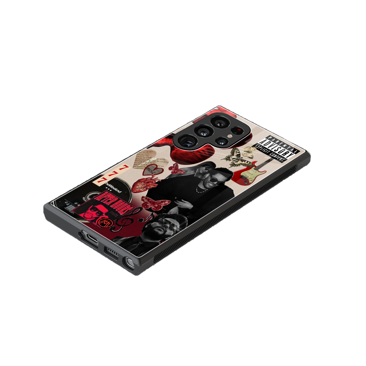 weeknd vibes back phone cover | glass case for samsung galaxy s24 ultra